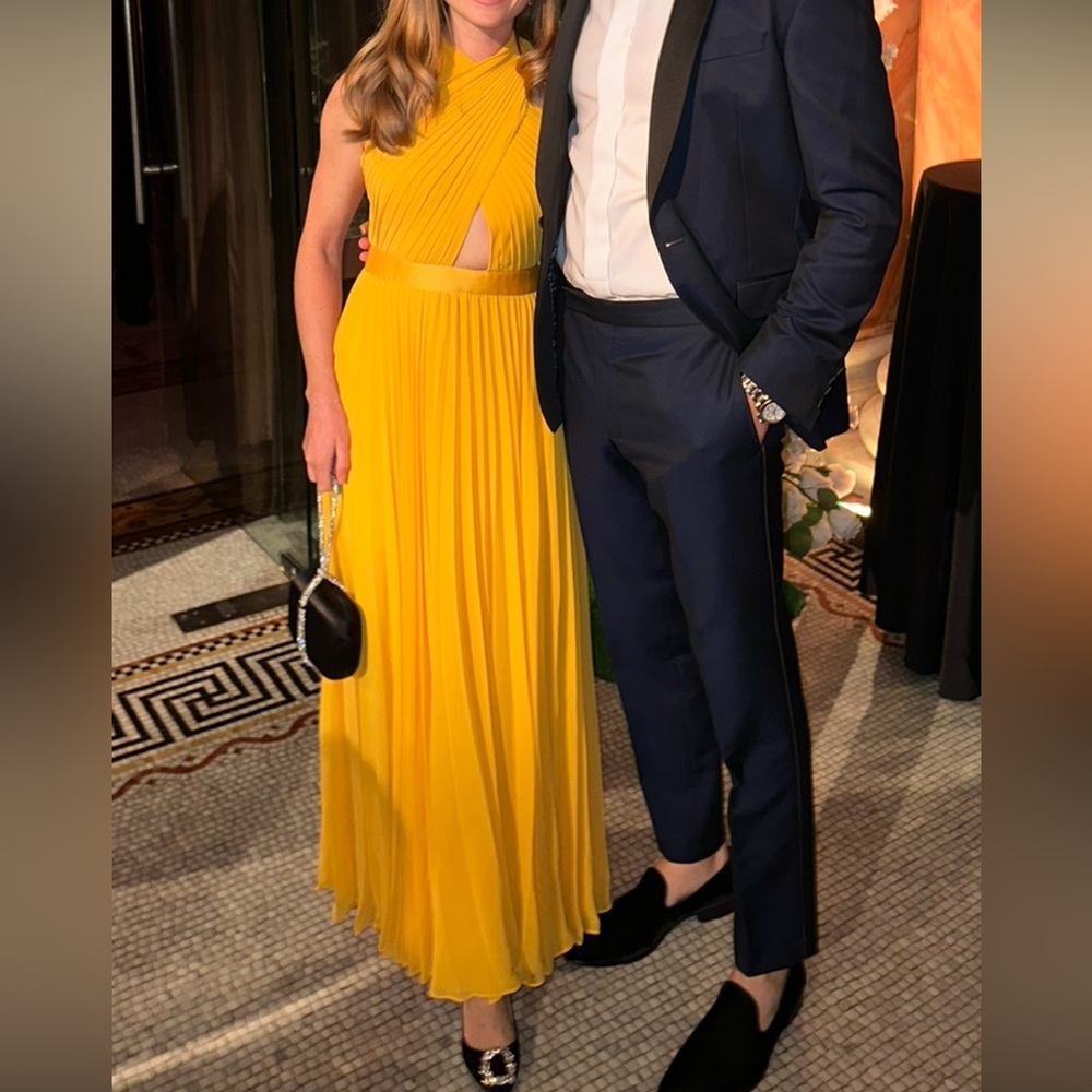 Joie Yellow Pleated Dress